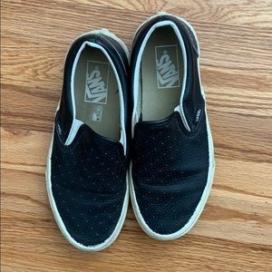 Vans Leather Slip Ons